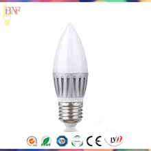 Günstige LED C37 Druckguss Aluminium Kerzenlampe 5W / 7W / 9W E27